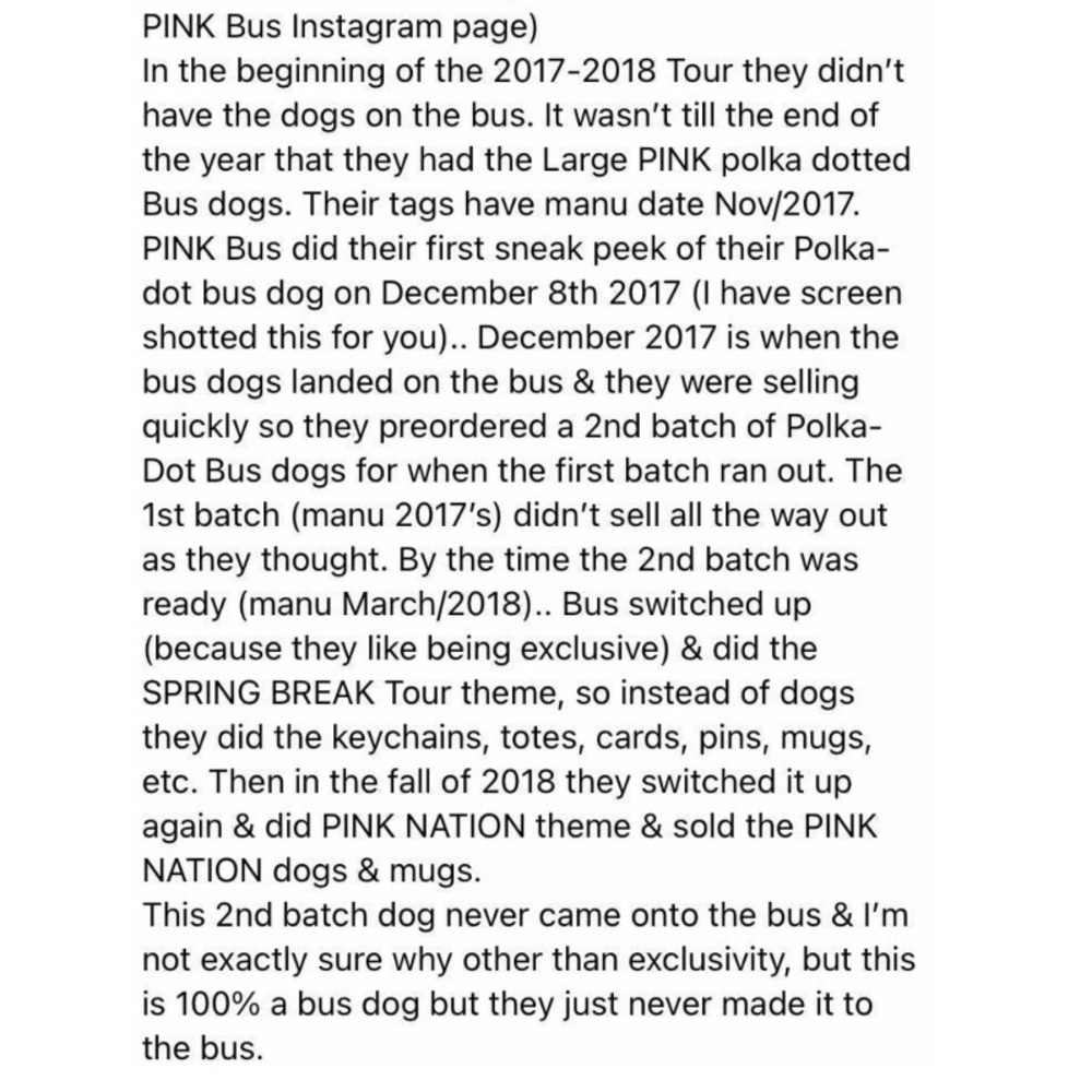 Victoria’s Secret PINK Pink and White Polka Dot Giant Plush Bus Dog Display - Picture 14 of 15